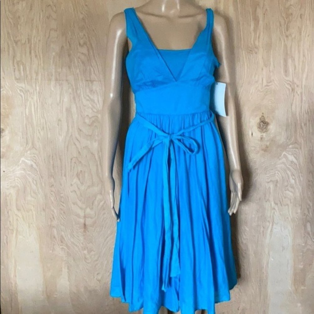 Calvin Klein Turquoise Sleeveless Cotton Dress 10